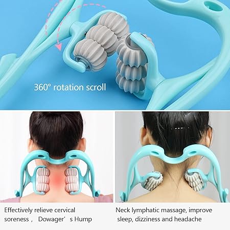 6 Wheel Dual Pressure Cervical Neck Massager