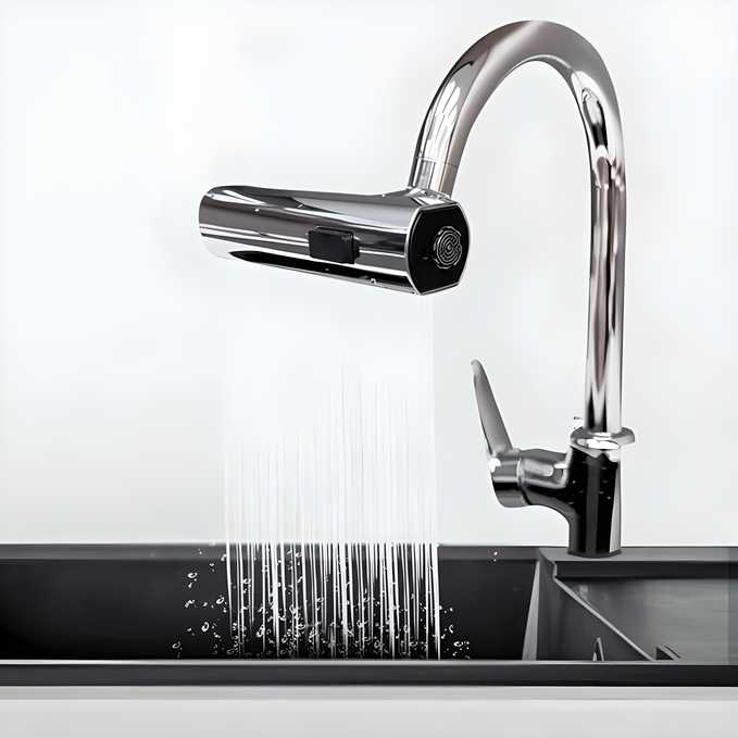 Luxury Touch Faucet with 360° Waterfall & Extende